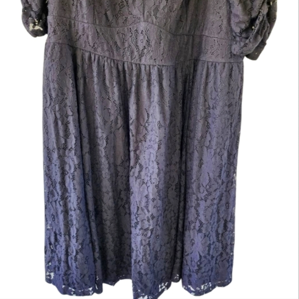 Torrid Black Lace Overlay Party Cocktail Midi Dress Plus Size 20 - Picture 8 of 11
